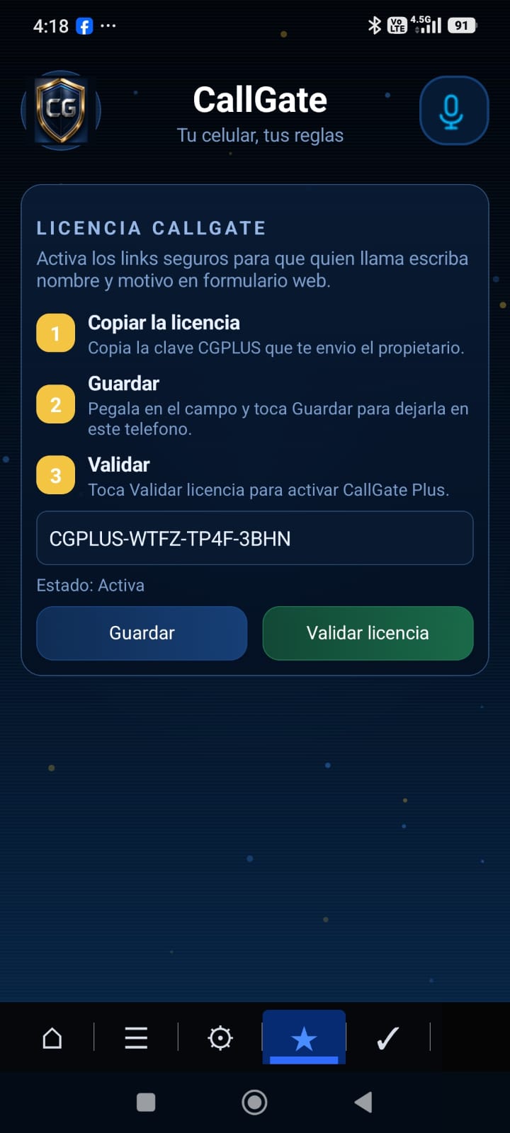 Gestión de contactos en CallGate