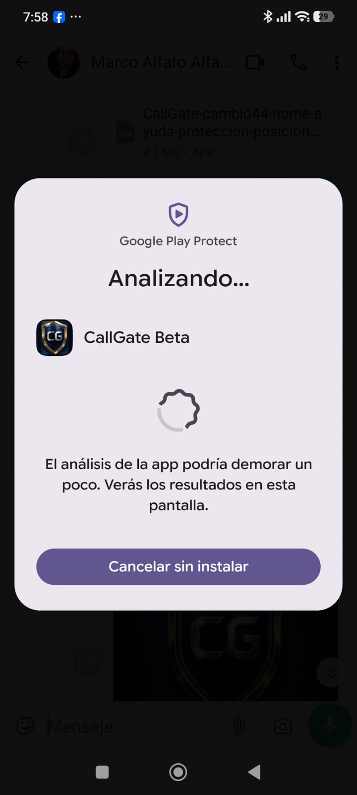 Play Protect analizando