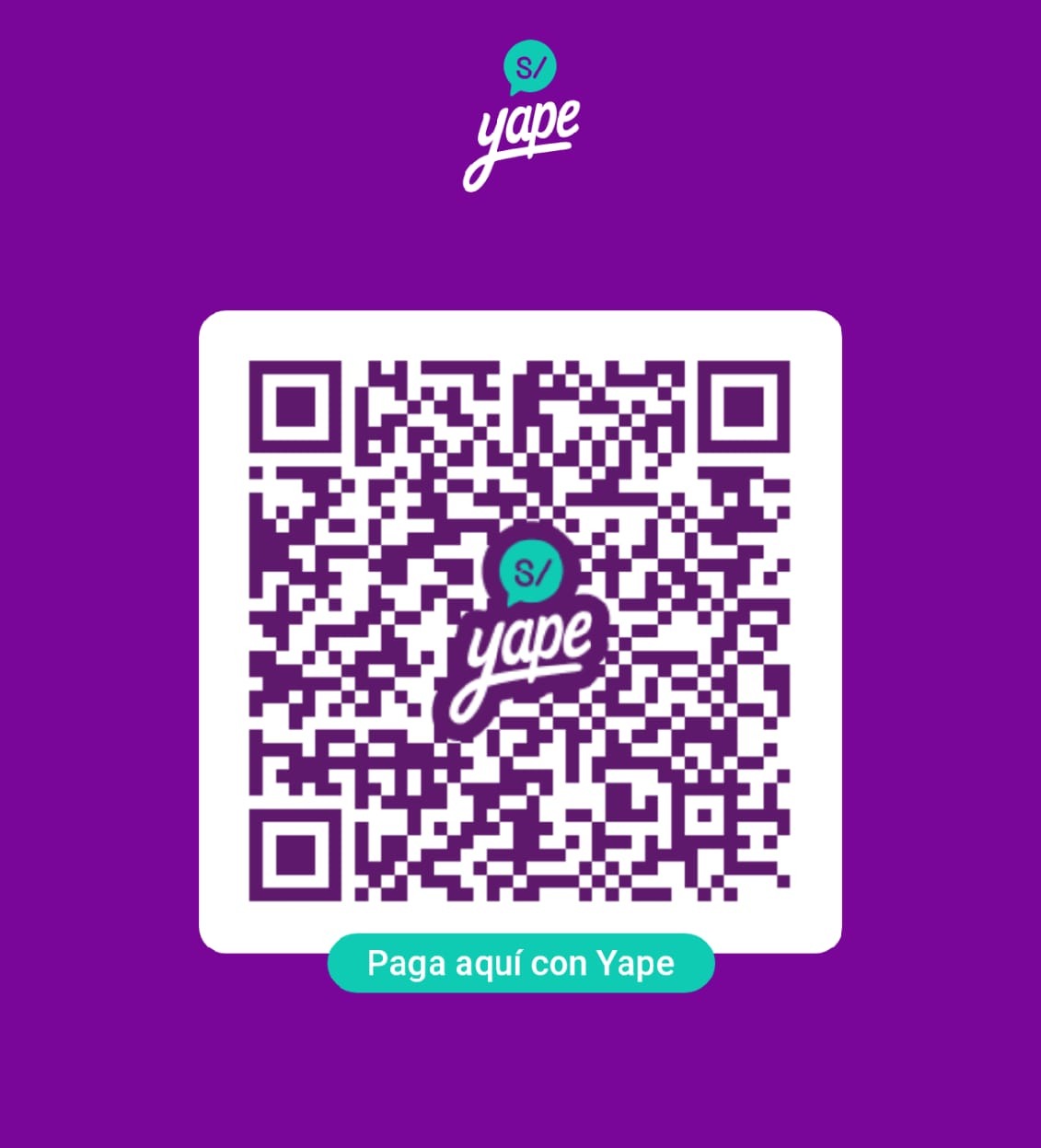 Código QR de Yape para pagar